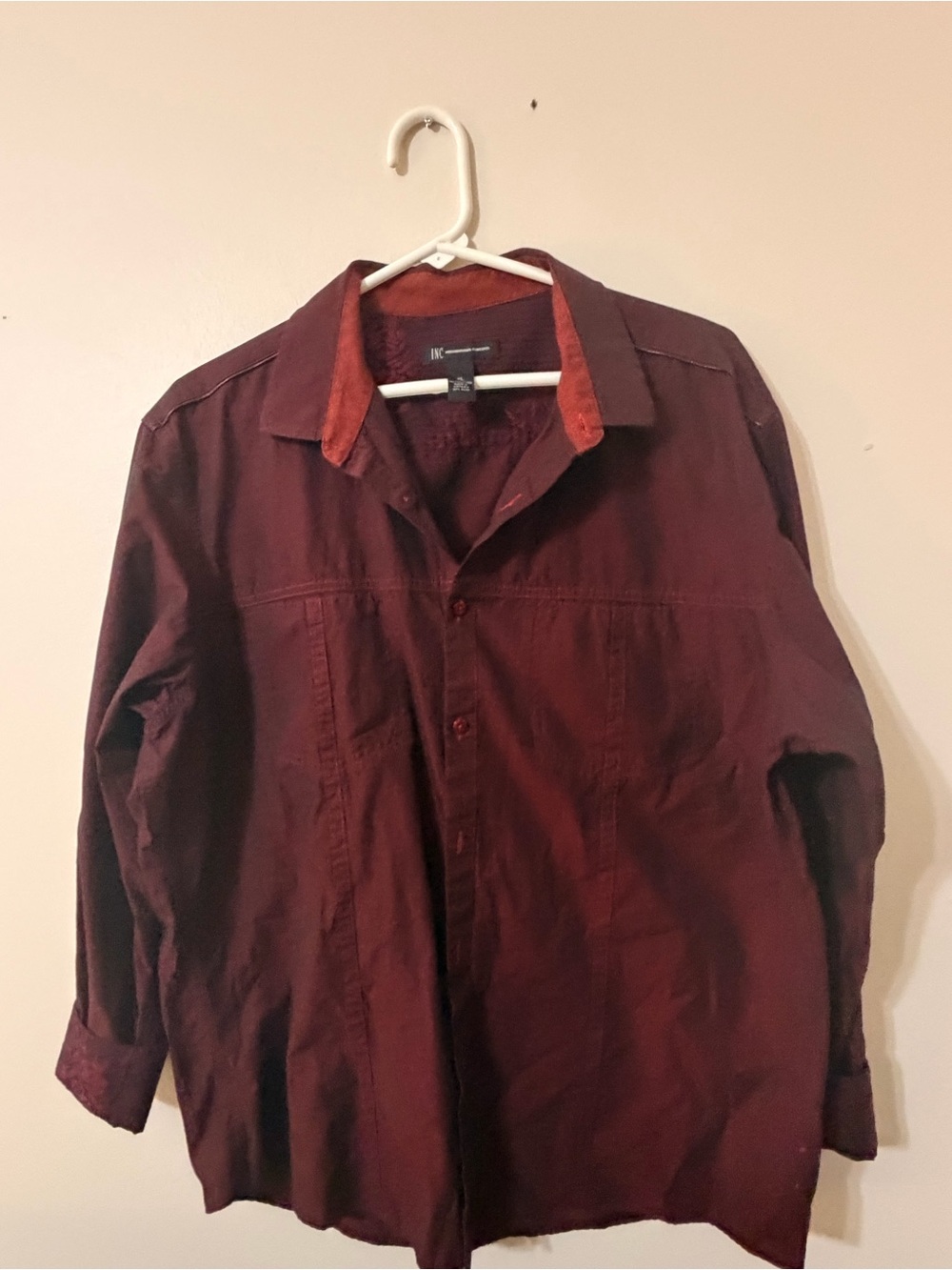 INC International Concepts Men's Burgundy Button-Front Jacket